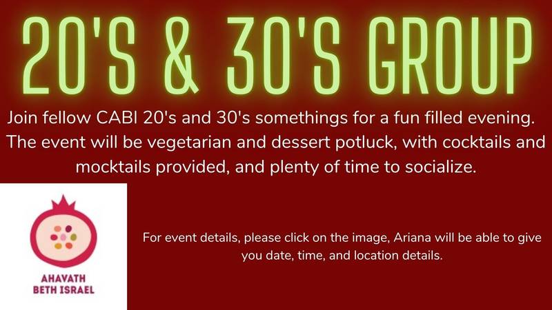 		                                		                                    <a href="mailto:arianafarr@gmail.com?Subject=20s%20%26%2030s%20Group"
		                                    	target="">
		                                		                                <span class="slider_title">
		                                    20s & 30s Group Potluck Event		                                </span>
		                                		                                </a>
		                                		                                
		                                		                            		                            		                            <a href="mailto:arianafarr@gmail.com?Subject=20s%20%26%2030s%20Group" class="slider_link"
		                            	target="">
		                            	Learn more and RSVP HERE		                            </a>
		                            		                            